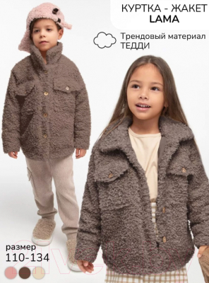 Куртка детская Amarobaby Lama / AB-OD23-20L/42-110 (шоколадный, р.110)