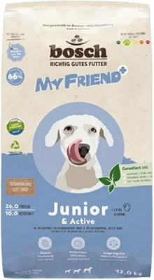 Сухой корм для собак Bosch Petfood My Friend+ Junior & Active (12кг)