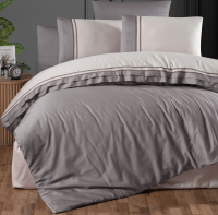 Комплект постельного белья DO&CO Groovy / 11881 (серый/коричневый) - 