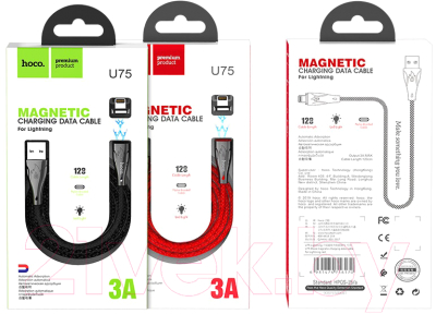 Кабель Hoco U75 Lightning (1.2м, красный)