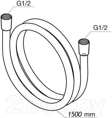 Душевой шланг Azario AZ-SW-PVC-1.5-BL