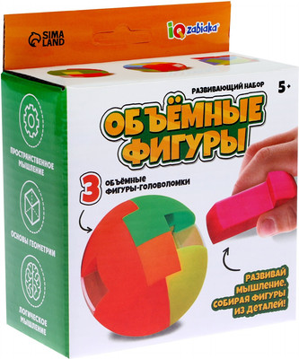 

Развивающий игровой набор, IQ Объемные фигуры / 9444778