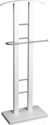 Изображение товара Стойка для одежды Мебелик Костюмная Галант 321 (металлик/белый)