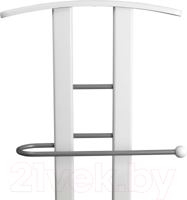 Изображение товара Стойка для одежды Мебелик Костюмная Галант 321 (металлик/белый)