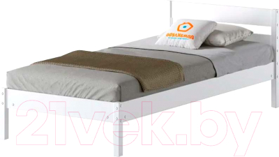 Односпальная кровать Домаклево Мечта 90x200 (береза/белый)
