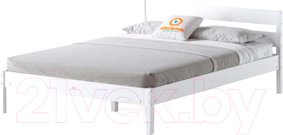 Полуторная кровать Домаклево Мечта 140x200 (береза/белый)