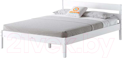 Двуспальная кровать Домаклево Мечта 180x200 (береза/белый)