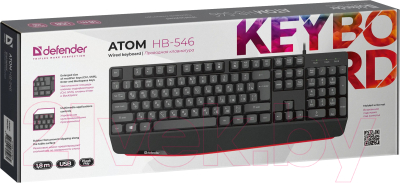 Клавиатура Defender Atom HB-546 / 45546 (черный)