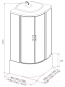 Миниатюра изображения товара Душевая кабина IVA 100x100x215 / SC100CT (черный/тонированное стекло)