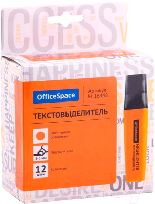 Текстовыделитель OfficeSpace H-16448 (оранжевый)