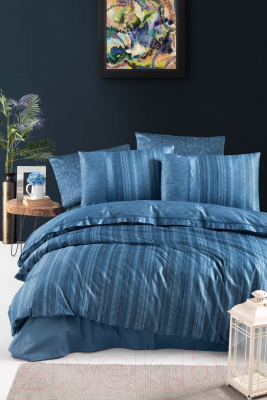 Комплект постельного белья DO&CO Delux Premium Talya / 11888 (голубой)