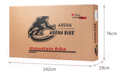 Велосипед Arena Rocky 28 2024 (20, черный матовый, разобранный, в коробке)