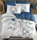 Комплект постельного белья DO&CO Delux Premium Floral / 11905 (голубой) - 