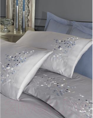 Комплект постельного белья Dantela Vita Alya с вышивкой 200x220 / 11907 (серый)