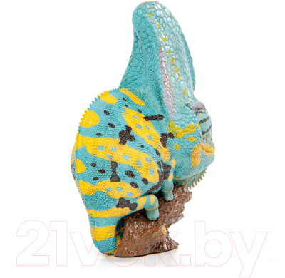 Фигурка коллекционная Exoprima Йеменский хамелеон / 56409/AH (желтый/голубой)