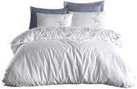 Комплект постельного белья Dantela Vita Efra с вышивкой 200x220 / 11910 (белый) - 