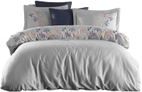 Комплект постельного белья Dantela Vita Hazan с вышивкой 200x220 / 11911 (серый) - 