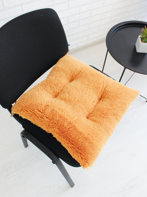Подушка на стул Lanatex Plush 0350 / 22336 (44x44x10см, оранжевый) — фото 3