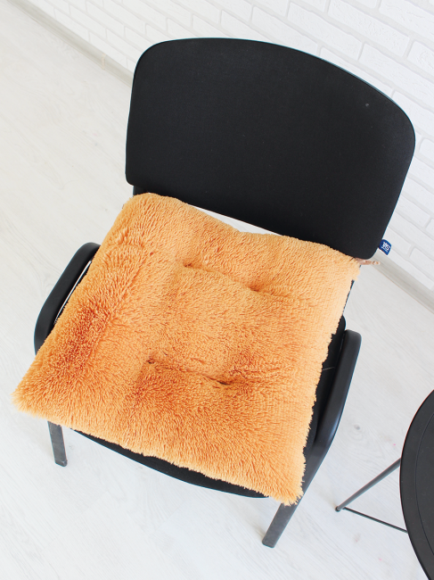 Подушка на стул Lanatex Plush 0350 / 22336 (44x44x10см, оранжевый) — фото 5