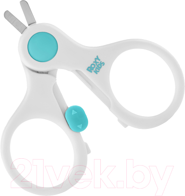 Ножницы для новорожденных ROXY-KIDS RPS-001-B с замочком (голубой)