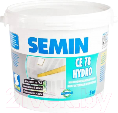 Шпатлевка готовая Semin CE 78 Hydro многофункциональная влагостойкая (18кг)
