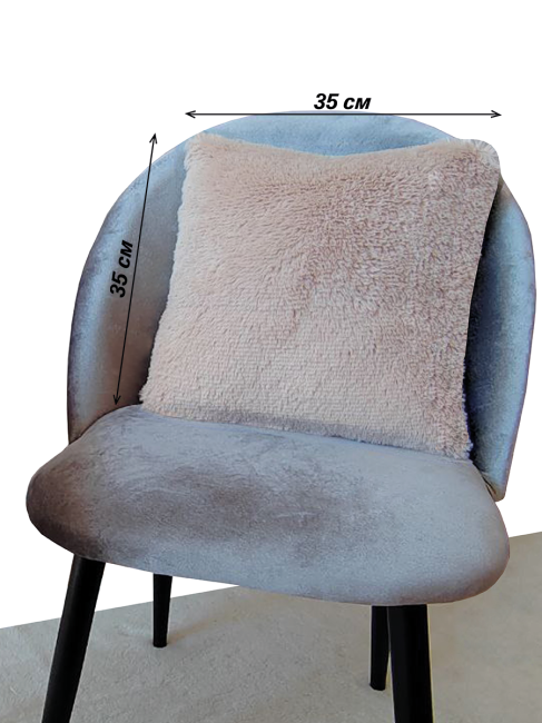 Подушка декоративная Lanatex Plush 0341 / 22186 (35x35x14см, светло-бежевый) — фото 6