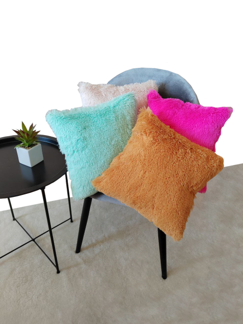 Подушка декоративная Lanatex Plush 0341 / 22186 (35x35x14см, светло-бежевый) — фото 4