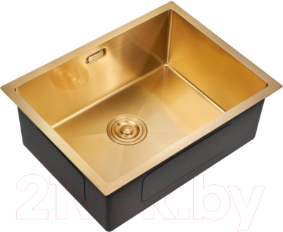 Мойка кухонная Milacio Denia 58 Steel / MC.77458 (золотой)