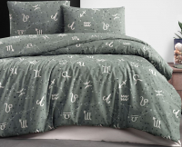 Комплект постельного белья DO&CO Ranforce Good Night 1.5сп / 11943 (темно-зеленый) - 