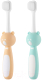 Набор зубных щеток ROXY-KIDS Мишка / RTB-010-OM (оранжевый/мятный) - 