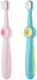 Набор зубных щеток ROXY-KIDS Смайлик / RTB-013-BB (бирюзовый/розовый) - 