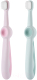Набор зубных щеток ROXY-KIDS Смайлик / RTB-013-PP (розовый/зеленый) - 