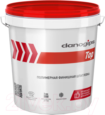 Шпатлевка готовая Danogips Dano Top полимерная финишная (3.5л/5кг)