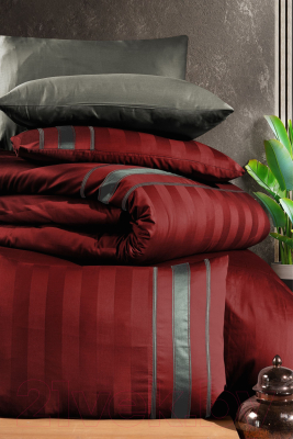 Комплект постельного белья DO&CO Artwel Dark / 12000 (бордовый)