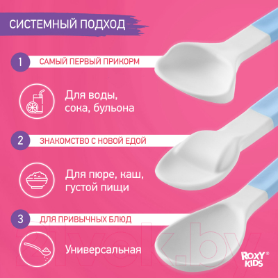 Набор столовых ложек для кормления ROXY-KIDS Bunny Cook / RFD-020-BL (голубой)