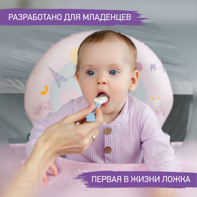 Набор столовых ложек для кормления ROXY-KIDS Bunny Cook / RFD-020-BL (голубой)