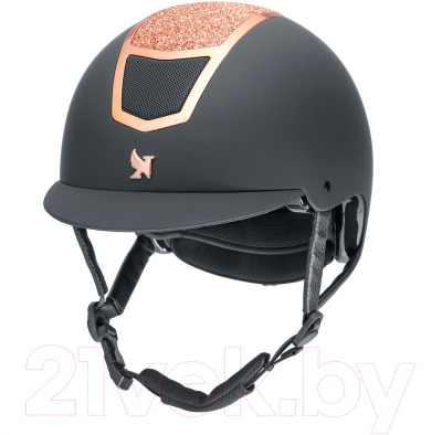 Шлем для верховой езды Karben Valentina / 6514/BKRSGLD/53/55 (черный)