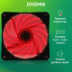 Миниатюра изображения товара Вентилятор для корпуса Digma DFAN-LED-RED