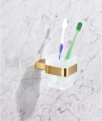 Стакан для зубной щетки и пасты Milacio Ultra / MCU.951.GD (золото)