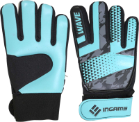 Перчатки вратарские Ingame Wave INFB-907 (р.4, черный/голубой) - 