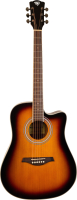 Акустическая гитара Rockdale Aurora D3 C SB Gloss / A161025 (санберст) - 