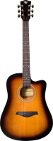 Акустическая гитара Rockdale Aurora D5 C SB Gloss / A158187 (санберст) - 