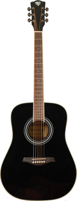Акустическая гитара Rockdale Aurora D6 BK Gloss / A161056 (черный)