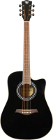 Акустическая гитара Rockdale Aurora D6 C BK Gloss / A161004 (черный) - 