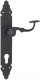 Ручка дверная Аллюр РН-57Z 85мм BL (матовый черный) - 