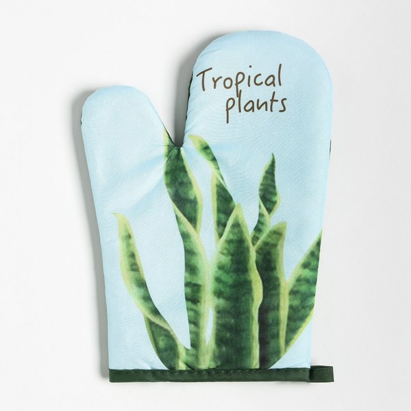 Рукавица-прихватка Доляна Tropical / 9241956 (голубой)