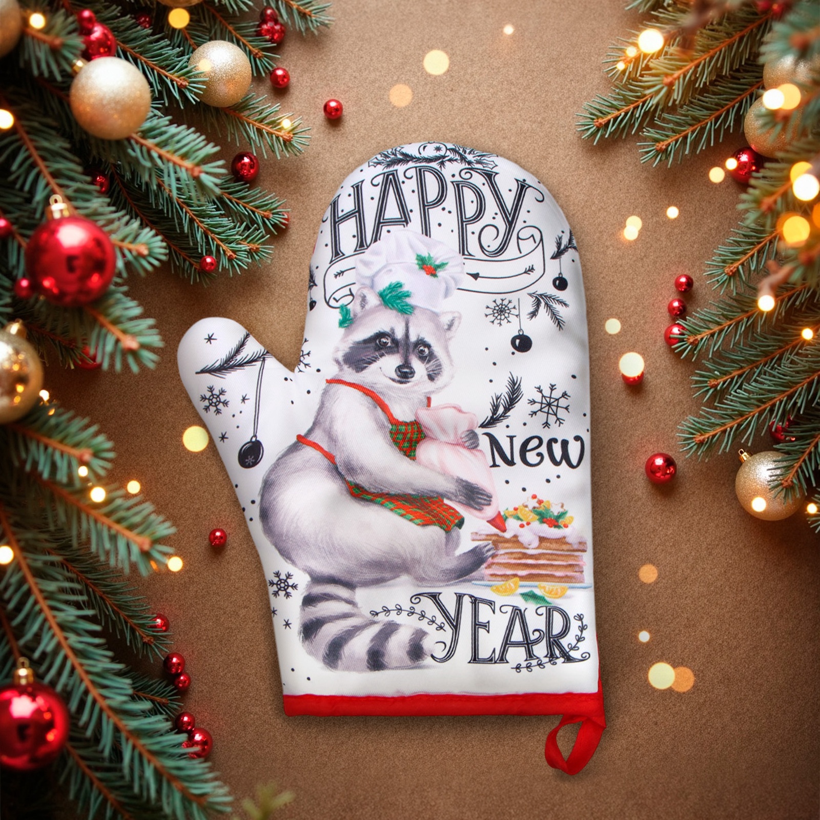 Рукавица-прихватка Доляна Happy new year / 9569080