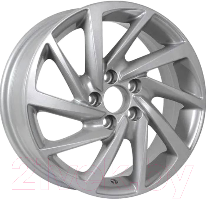 Литой диск KDW KD1530 15x6" 5x100мм DIA 57.1мм ET 38мм Silver Painted
