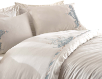 Комплект постельного белья Dantela Vita Olivia с вышивкой 200x220 / 9284 (мятный) - 
