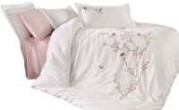 Комплект постельного белья Dantela Vita Butterfly с вышивкой 200x220 / 9345 (кремовый) - 